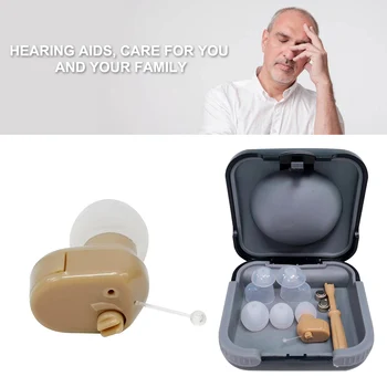 

Volume Adjustable Hearing Aids Sound Amplifier Hearing Aid Headphones Mini Size Inner Ear Invisible Sound Receiver Loudspeaker