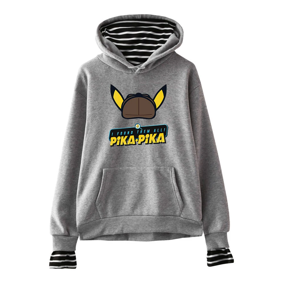 Розовый худи Харадзюку толстовки Pokemon Pikachu Женский Осенний пуловер Толстовка для девочек-подростков уличная одежда в стиле хип-хоп