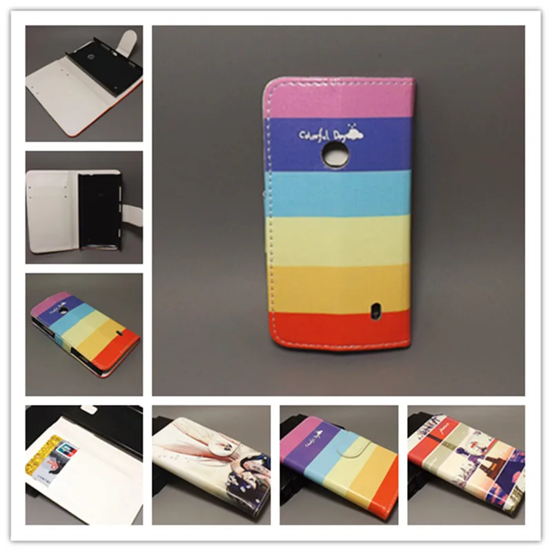 Новый цветной рисунок Флаг дизайнерский кошелек флип для NOKIA LUMIA 520 N520 525 526 с 2