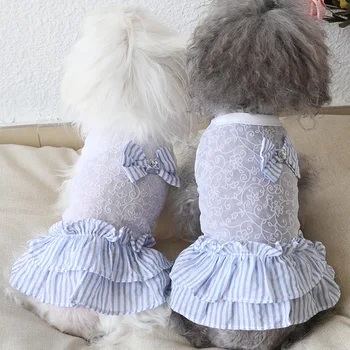 

Cute Bowknot Dog Dress Tutu Skirt Summer Dog Female Girl Puppy Hoodie Shirt Clothes Costume For Yorkie Chihuahua