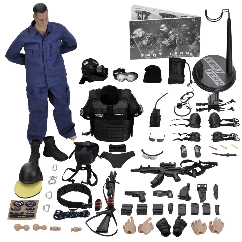

Kadhobby High-End Model 1/6 Ratio Te Police SWAT Striker Soldier Model Toy