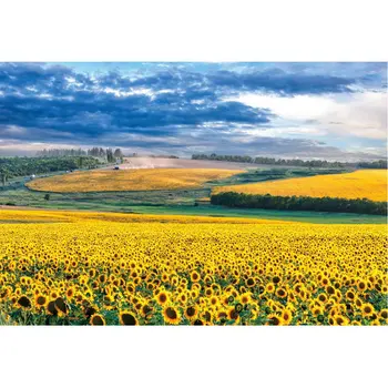 

Vast Plain Backdrop Blooming Sunflowers Background Wedding Photo Photography Studio Props Family Holiday Party Decoration
