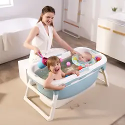 Креативные Детские большого размера ванна для новорожденных может сидеть лежа ребенок ванна бочка пластик утолщаются складные детские