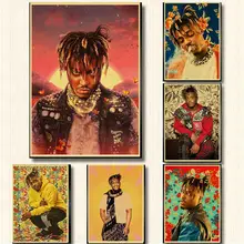 Rap Hip-hop Musician Juice Wrld Classic Vintage Personal Poster Bar Cafe Living Bedroom Art Painting Picture Sticker Wall Deco