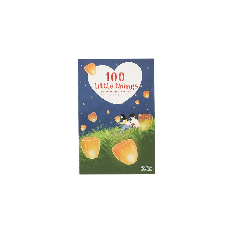 30 Pcs/Set 100 Little Things in Love Postcard DIY You and Me Greeting Card Message Card Birthday Gift