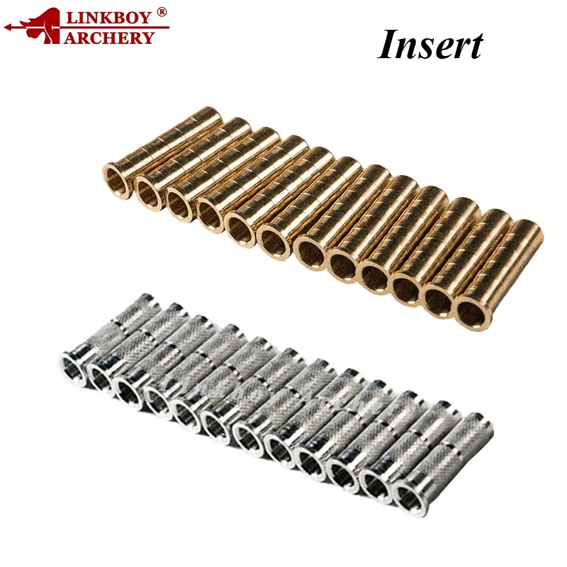 

6/12pcs Linkboy Archery Aluminium Arrow Insert Thread 8-32 ID6.2mm OD 7.6mm Compound Bow Hunting and Shooting