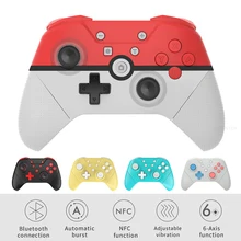 Manette de jeu sans fil Bluetooth pour Nintendo Switch Pro/NS Pro, contrôleur, joystick, 6 axes, NFC, compatible avec PC 