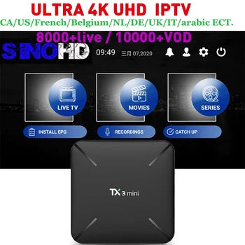 

TX3mini + Android 7.1 IPTV BOX USA Canada Netherlands Africa Albania ULTRA 4K HD Free Test Europe Spain Channel IPTV France xxx