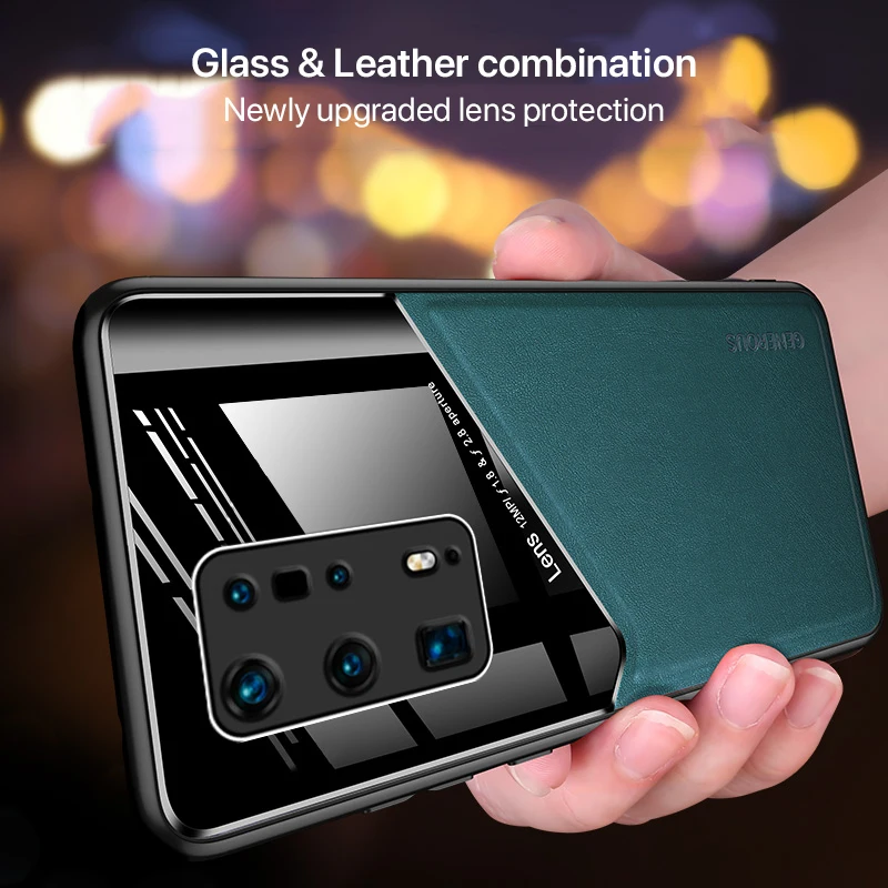

Luxury Business Leather texture Shockproof Camera protection Case For HUAWEI P40 pro plus P30 P20 Pro lite mate 30 20 Pro Cover