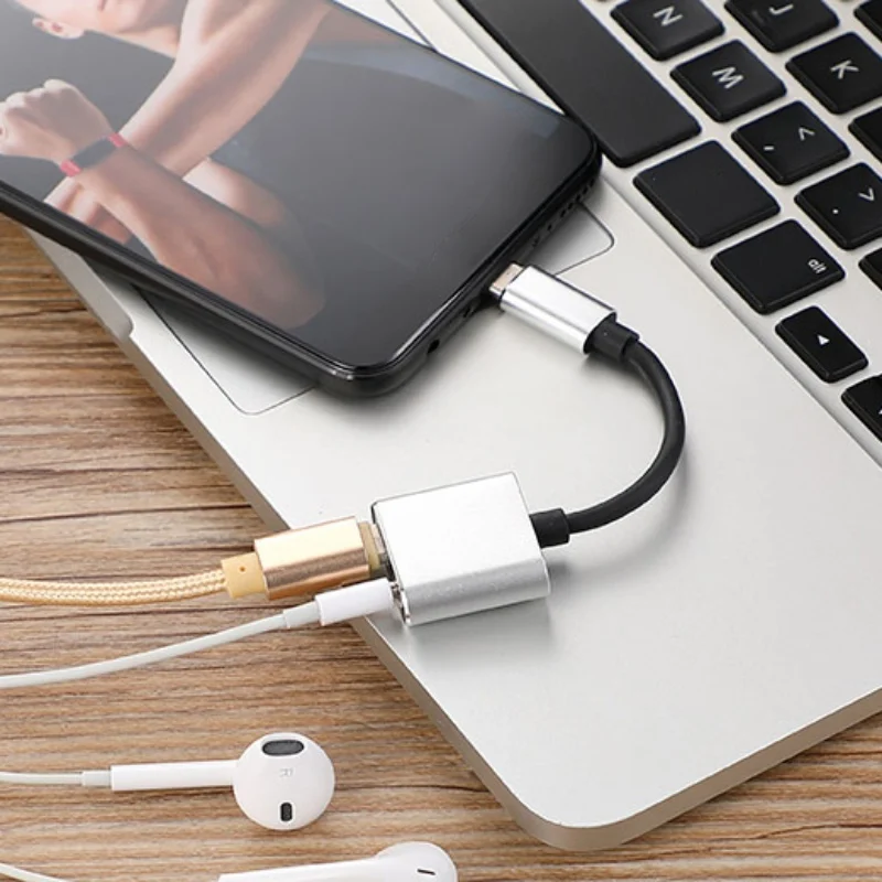 Тип C до 3,5 мм разъем для наушников адаптер 2 в 1 USB C аудио кабель конвертер зарядный сплиттер для наушников адаптер для samsung