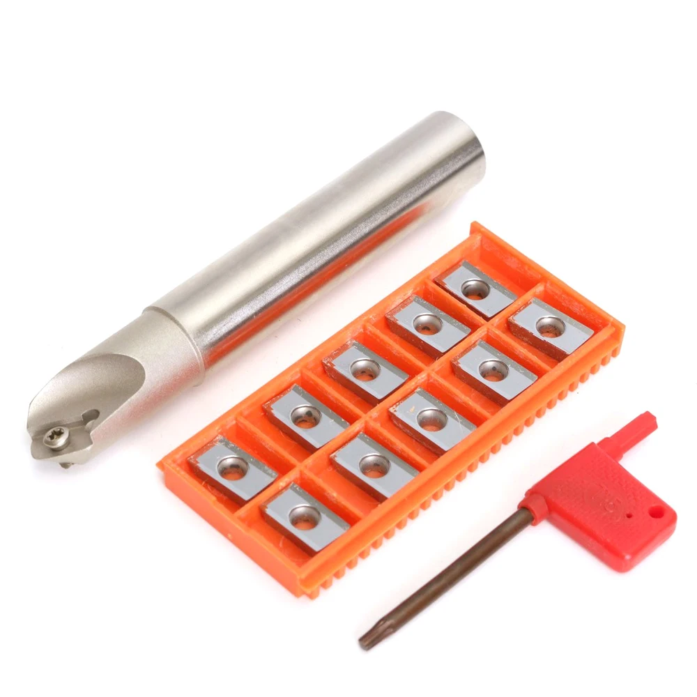 

SSK C20-20-120 45 Degree Centering Chamfering Cutter Holder + 10Pcs APKT1604 Inserts + T15 Wrench