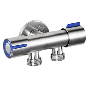 

Triangle Valve One Into Two Out For Bathroom Basins Heaters Sinks Water Double Control Valve Toilet Water Inlet Switch Faucet