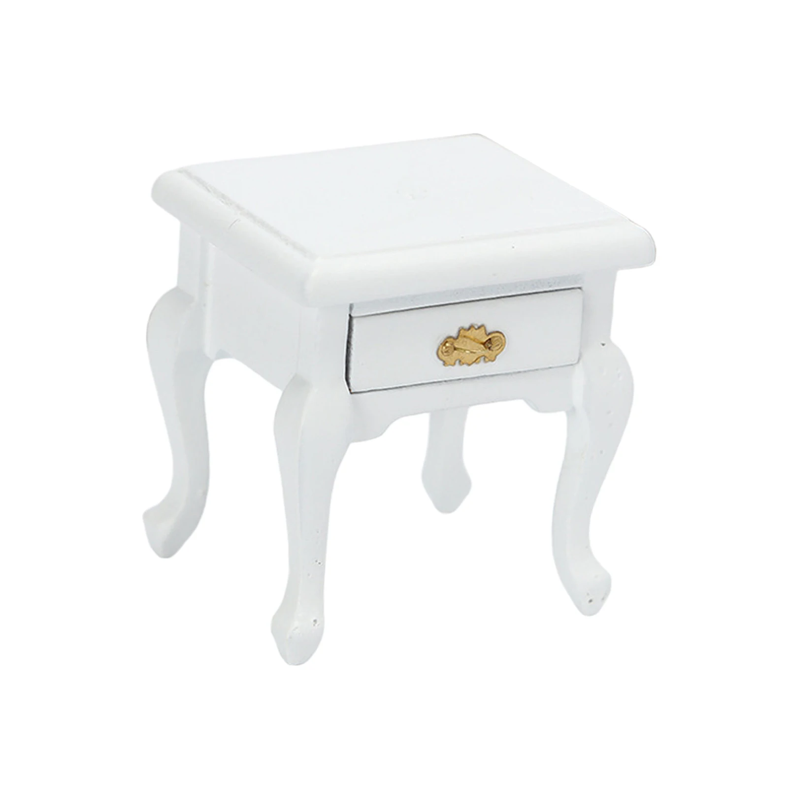 1/12 Wooden Dollhouse Miniature Bedroom Cabinet Bedside Table Night Stand Living Room Furniture Accessories