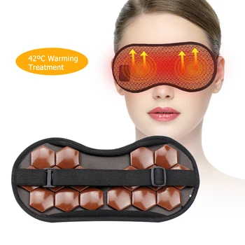 

Natural Real Tourmaline Eye Massager Therapy Jade Stone Germanium Sleep Eye Mask Shade Cover Relaxation Healthcare Gift