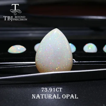 TBJ ,73.91 ct Marvellous Shinning Opal precious natural gemstone pear shape full fire ethiopia Opal for DIY Fine Gold jewelry
