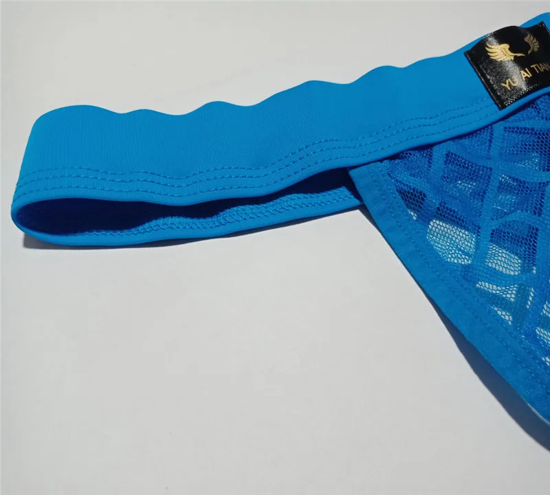 Men\'s Thongs Exotic Briefs Sexy G-String Tongs Mesh Solid Comfortable Bikini Underwear Bag Bulge Pouch Briefs T-back