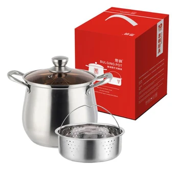 

Soup Pot Stainless Steel pot Double Bottom Soup Pot Nonmagnetic Cooking Multi-purpose Cookware Non-stick Pan General Use