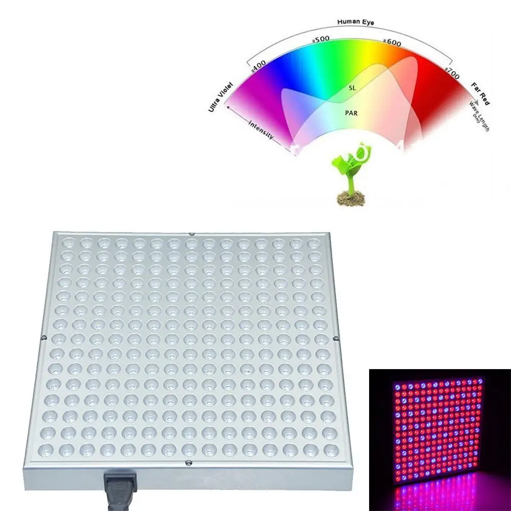 600W 255LED 85-265V квадратный светильник для выращивания растений