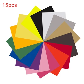 

15 Sheets DIY Iron On Cutting Machines HTV Clothing Practical Heat Transfer Vinyl PU Hats Self Adhesive For T-shirt Textiles