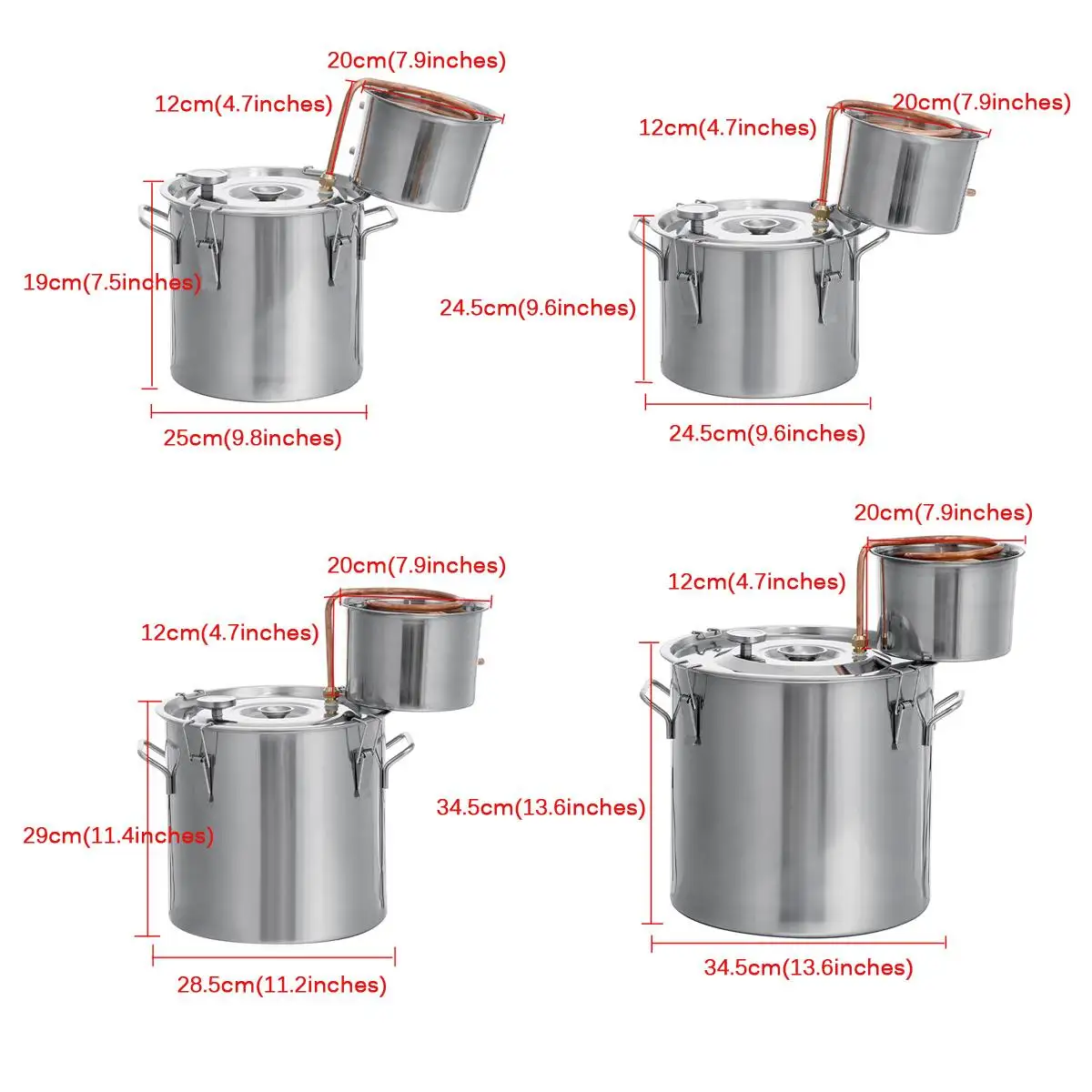 8Gal 10L Essential Moonshine алкоголь медь 304 нержавеющая сталь бойлер DIY домашняя Вода Вино