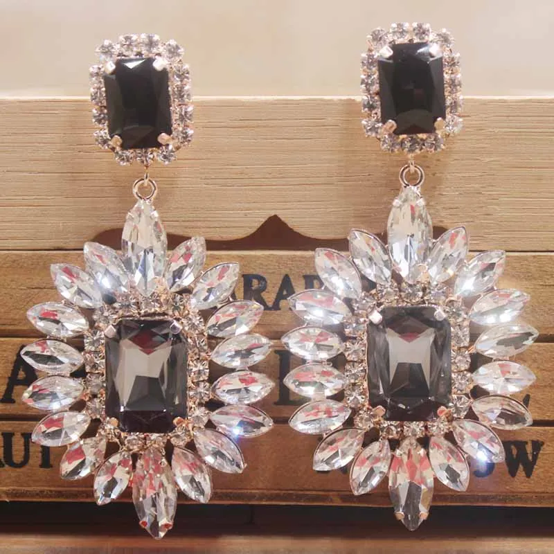 1 цвет 4 материал choosefashion rhinestone Висячие серьги нежные красочные Кристальные серьги masquarde/make up ювелирные серьги - Окраска металла: same as pic