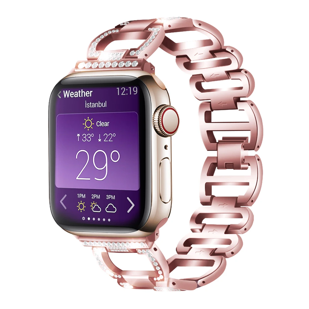 Нержавеющая сталь ремешок для наручных часов Apple watch 38 мм, 42 мм, 40 мм 44 мм для наручных часов iWatch, браслет Series 5 4 3 2 1 ремешок для женщин ремешок аксессуары