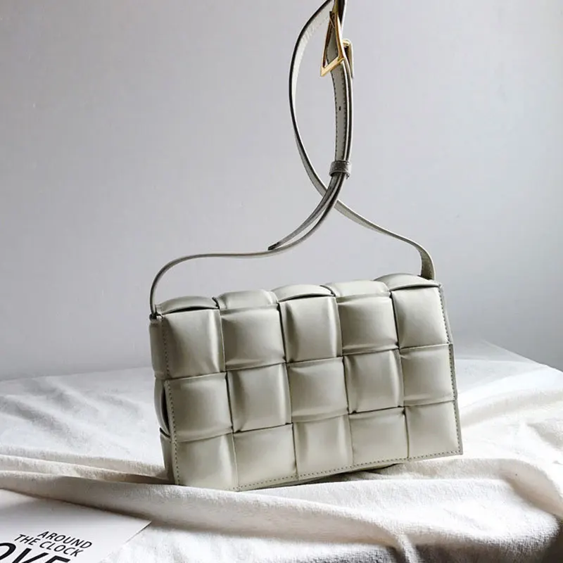 

Women's Fashion Luxury Designer Kniting Handbag Flap OL Crossbody Bag Shoulder Bag for Office Daily with Detachable Coin Purse