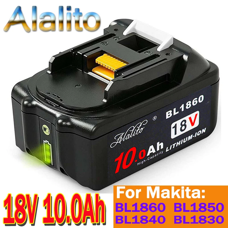 Аккумуляторная батарея Alalito BL1860 18 в 10000 мА · ч а для электроинструментов Makita