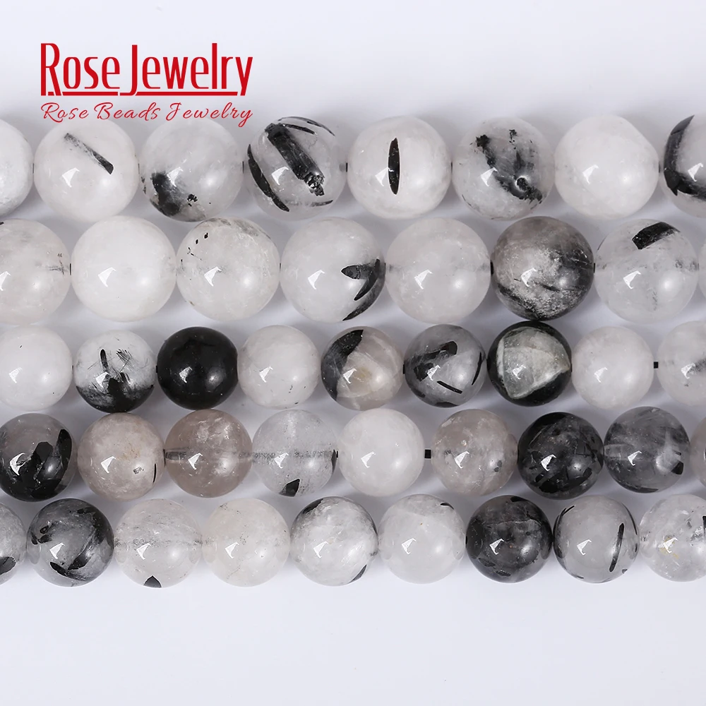 Круглые черные рутилированные бриллианты высокого качества для изготовления