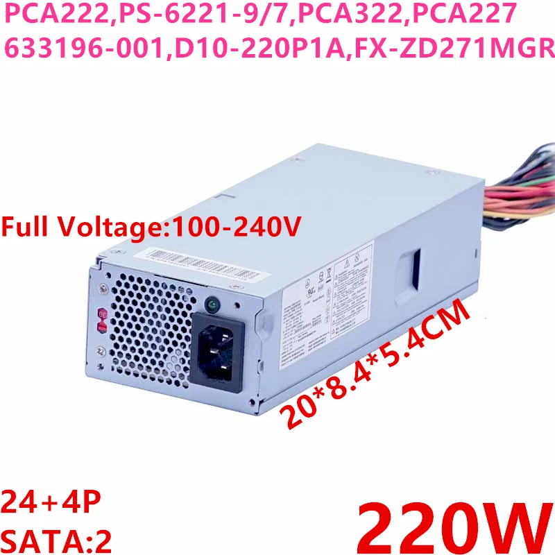 Fonte de Alimentação para hp Nova Power Supply Pca222 Ps-6221-9 – 7 Pca322 Pca227 633195 633196-001 D10-220p1a Fh-zd221mgr Fx-zd271mgr s5 3330 220w