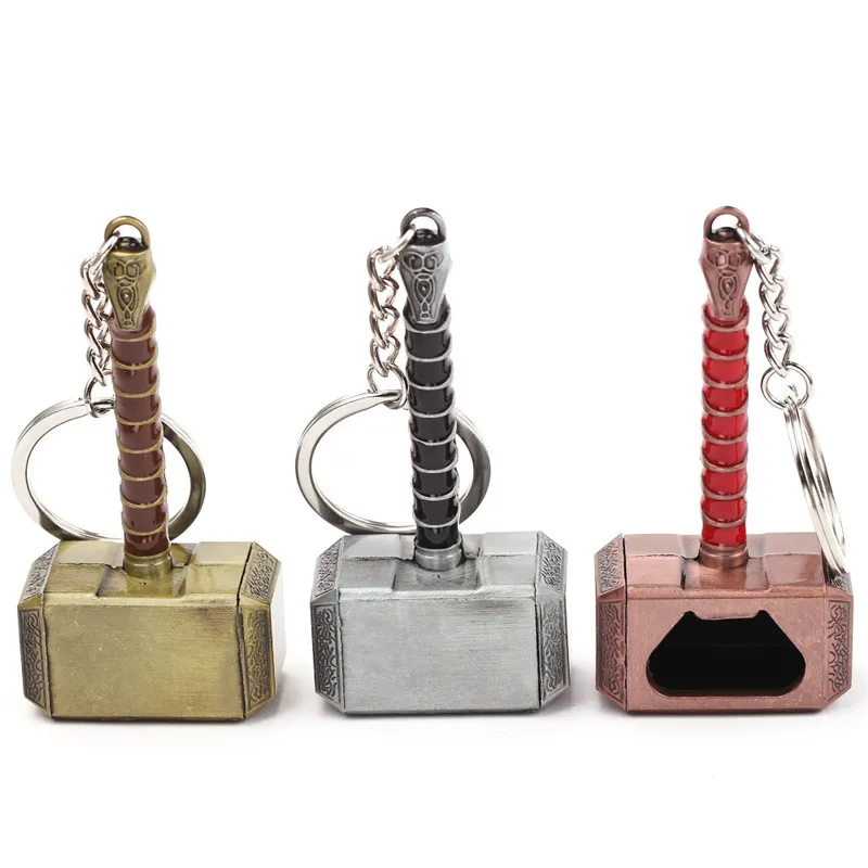 1pcs Hammer Shaped Beer Bottle Opener Portable Keychain Metal Tools Infinity Thanos Gauntlet Soda Glass Caps Remover Openers