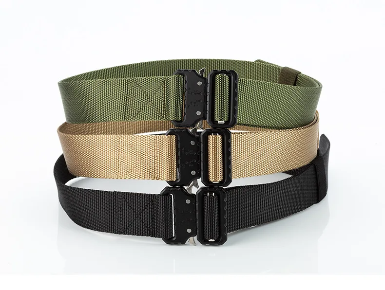 Tactical Belt Military Belt Army Combat Training Outdoor Hunting Adjustable High Quality Nylon Belt Security Accessories
