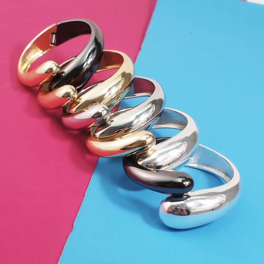 Bangle Bracelet Mixed Color Simple Bracelet For Women Statement Alloy Cuff Opening Rough Bangles Fashion Jewelry Party Wedding bangle bracelet
