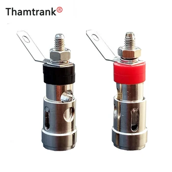 

100pcs/lot Spring Loaded Press Type Speaker Amplifier Binding Post Terminal Nickel Plated Banana Plug Jack Connector Red+Black