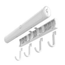 Перезаряжаемый ночной Светильник для шкафа, лампа с датчиком движения PIR, с крюком, подвесной шарф, 12 Светодиодный s, яркость DC5V, светодиодный светильник для гардероба, ночной Светильник