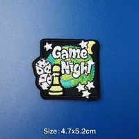 Buy SUNGLASSES POW Patches Embroidery Badge Applique Clothes Ironing Clothing Sewing Supplies Decorative Badges Online - Image 4