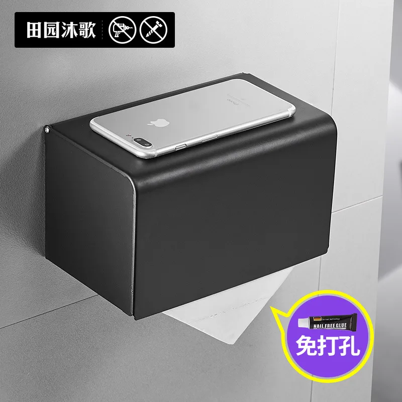 Алюминиевый унитаз водонепроницаемый рулон стенд черный и белый с рисунком