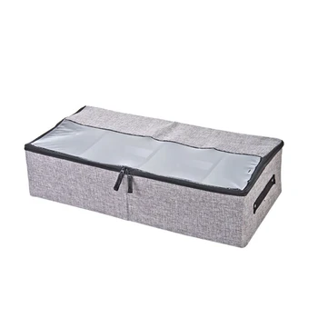 

Foldable Storage Box For Shoes Wardrobe Closet Organizer transparent Cotton Storage Bag