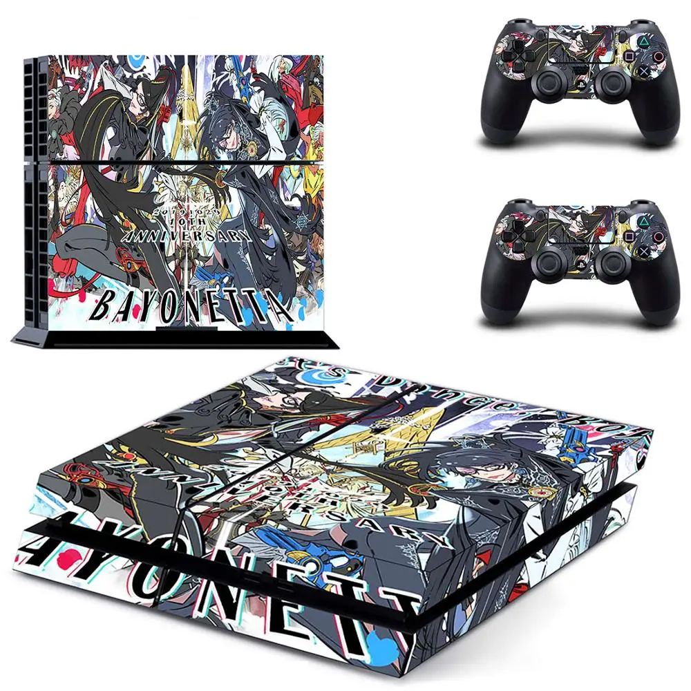 Bayonetta PS4 Кожа Наклейка для sony playstation 4 консоли и 2 контроллера PS4 скины наклейки s винил - Цвет: KPTM2024