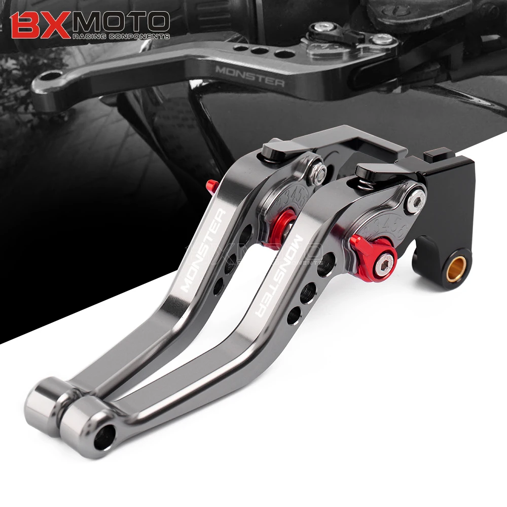 С логотипом MONSTER мотоциклетные тормоза для DUCATI 696 796 695 620 CNC Короткие регулируемые рычаги сцепления|Рычаги