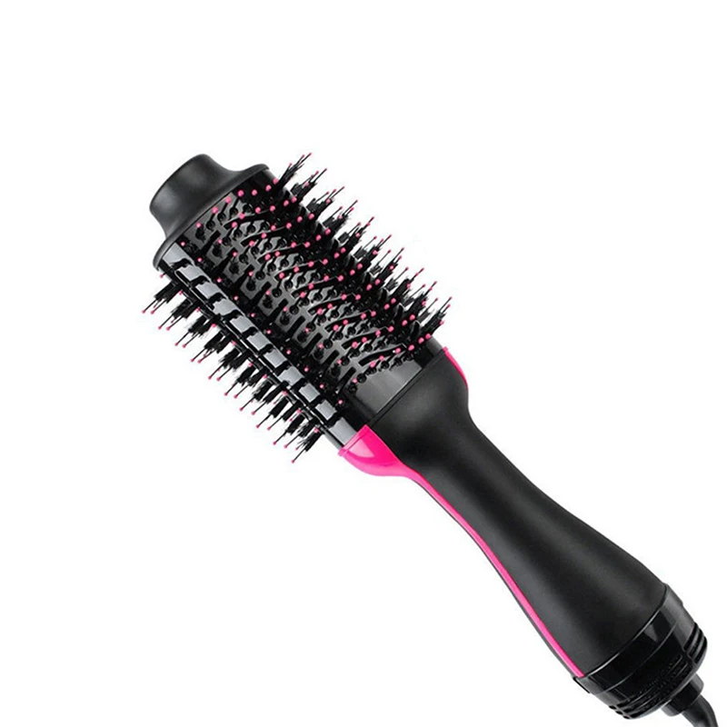 Профессиональный один шаг Фен щетка Volumizer 2 в 1 выпрямитель и бигуди Горячий воздух щипцы для завивки электрический горячий воздух бигуди - Цвет: Черный