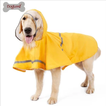 

Raincoat For large dog Teddy Golden Retriever Pet Full Waterproof Poncho Dog Clothes Rainy Day Clothes Four Seasons Dog Products