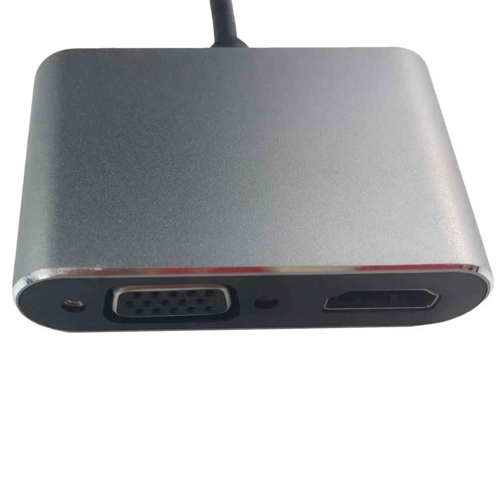 USB 3,1 Тип C USB-C к Кабель HDMI VGA адаптер 2-в-1 разветвитель конвертер HD4K/3840X2160/30 Гц для apple macbook pro(разъемом спецификации USB type-C-бытовая техника