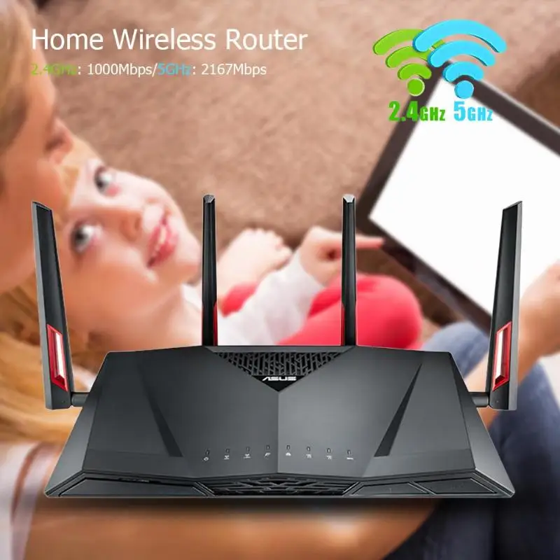 ASUS RT-AC88U 2,4 ГГц/5 ГГц двухдиапазонный Wifi маршрутизатор 3167 Мбит, Беспроводной ретранслятор