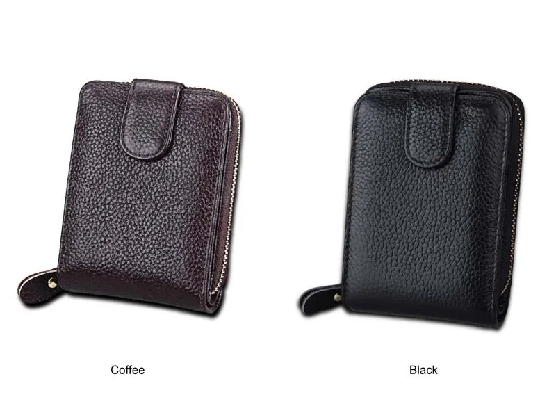 10PCS / LOT RFID Blocking Large Capacity Luxury Genuine Leather Clutch Wallet Card Holder Organizer Unsex Purse - Цвет: PLEASE LEAVE MESSAGE