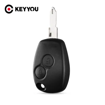 

KEYYOU Replacement 2 Buttons Remote Key Shell Case For Renault Duster Logan Fluence Clio NE73 Uncut Blade