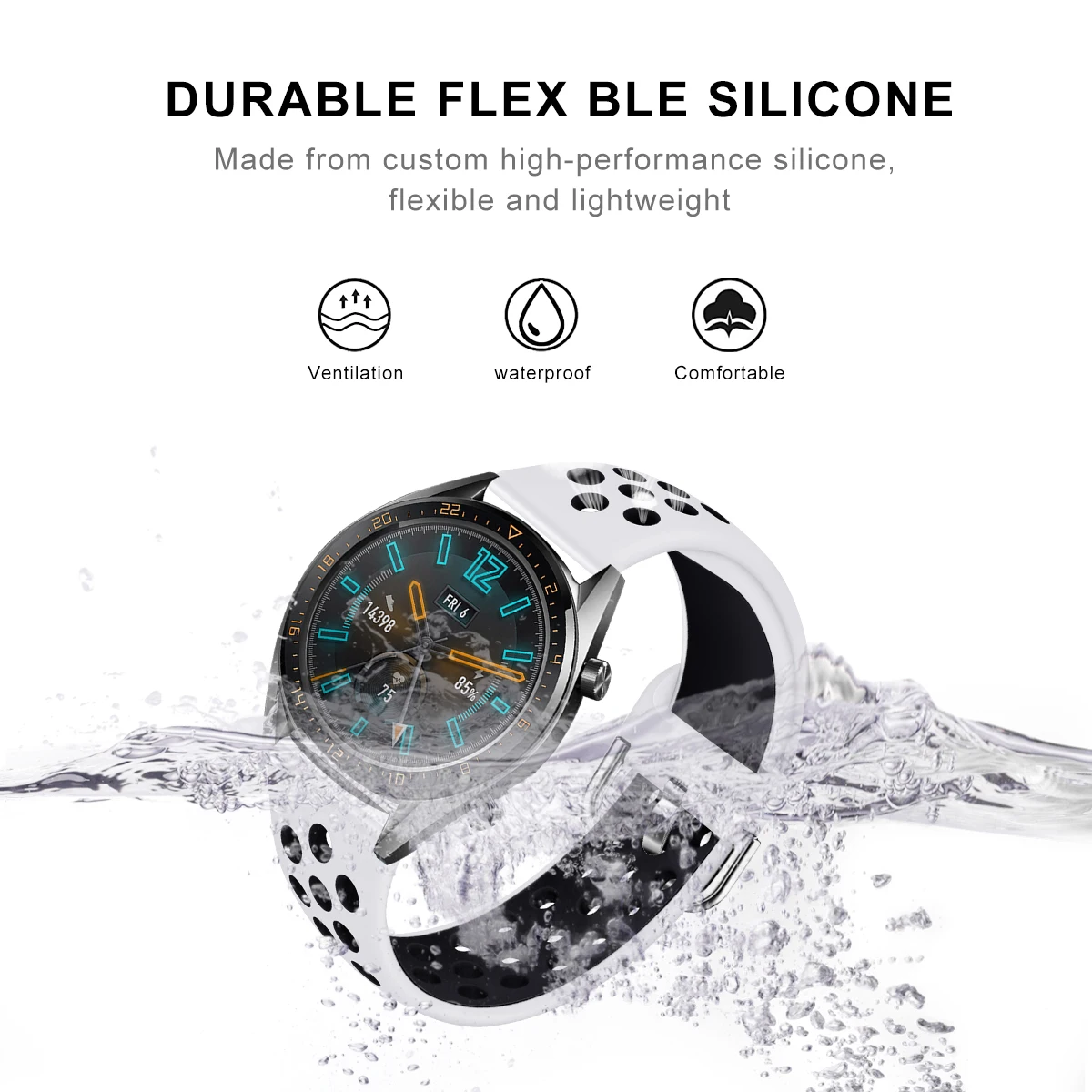 For Huawei Honor Magic Watch 2 Strap 22mm WatchBand Flexible Silicone Bracelet Replacement Watch Band