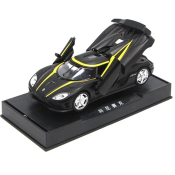 

Car model 1:32 Jiaye alloy pull back car model Königseg 3 open door sound and light children's toys birthday gift