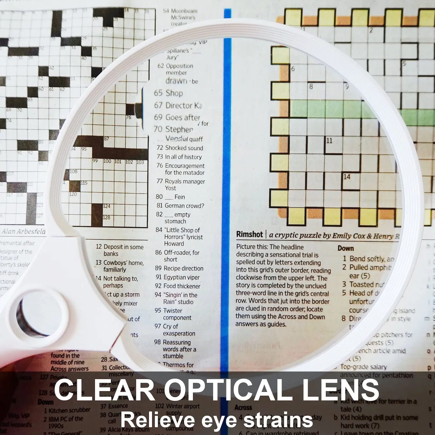 3 Glass lens soft handled 3x reading and Inspection Magnifier ideal for  general inspection and reading