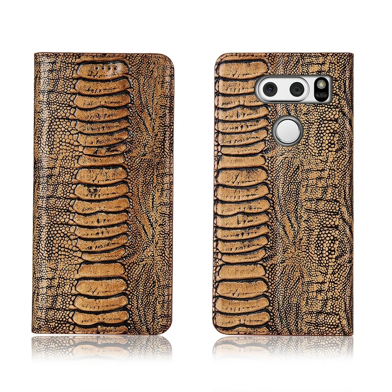

Ostrich foot pattern genuine leahther phone bag for LG V30 phone case coque for LG V20 flip cover funda magnet flip case capa